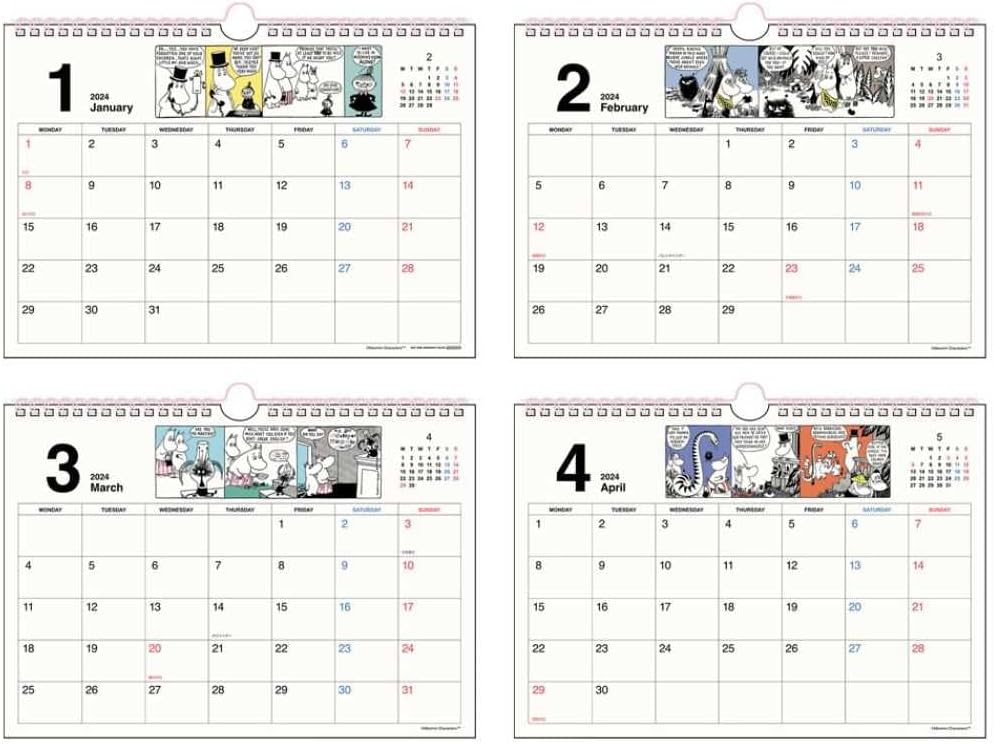 Sun-Star Stationery Moomin 2024 Wall Calendar Moomin S8520267 – Japanese  Book Store