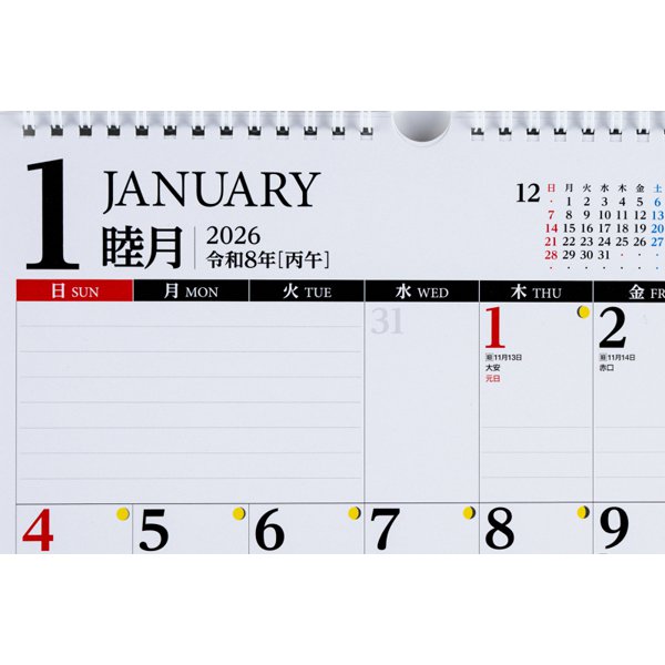 Eco Wall Calendar 2026 B4 E77