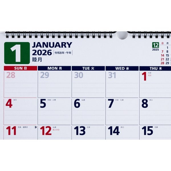 Eco Wall Calendar 2026 B4 E79