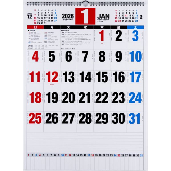 Eco Wall Calendar 2026 B3 E58