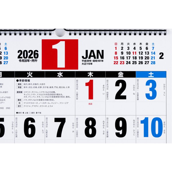 Eco Wall Calendar 2026 B3 E58