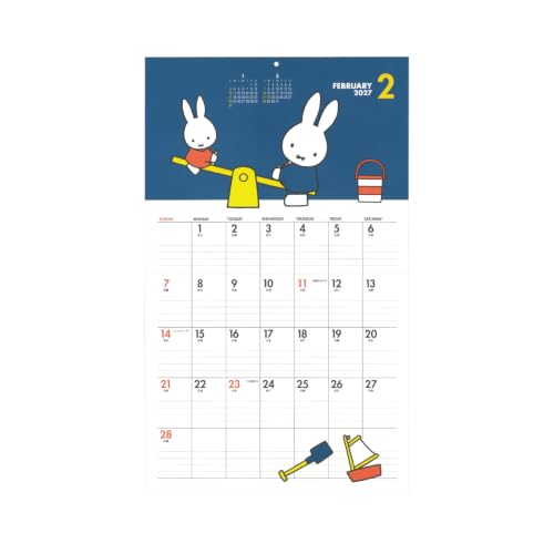 SQUARE Miffy 2027 Desk Calendar Blue 30BCA-4