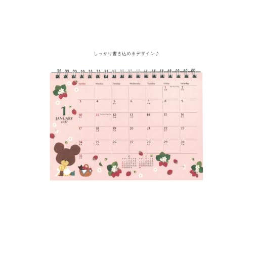 Square The Bear's School (kuma no Gakkou) 2027 Desk Calendar Green 36KCA-3