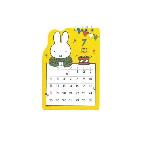 SQUARE Miffy 2027 Desk Calendar Die-cut Pink 31BCA-6