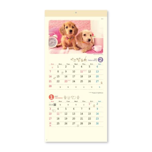 New Japan Calendar 2027 Wall Calendar Natural Dog NK434