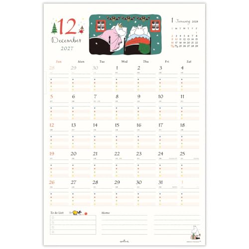 Hallmark Moomin 2027 Wall Calendar Family Calendar with Stickers 853136