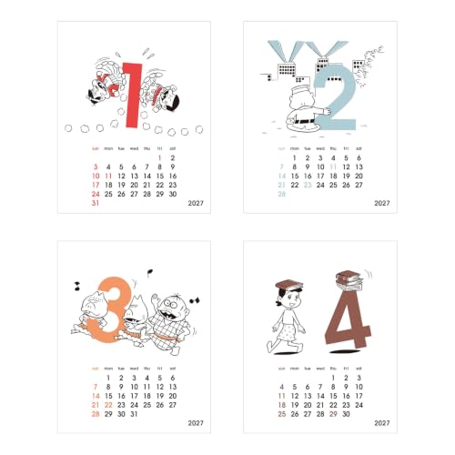 New Japan Calendar 2027 Desk Calendar Fine Plan Blue NK560