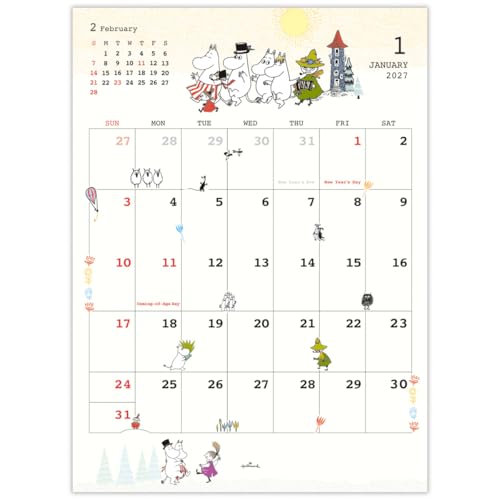 Hallmark Moomin Little My 2027 Wall Calendar Large 853259
