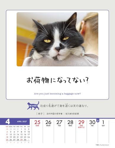 Try-X Life Works Itself Out! 2027 Desk Wall Calendar 27CL-384 18 x 14cm