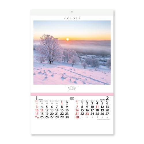 New Japan Calendar 2027 Wall Calendar COLORS Film 750 x 504mm NK415