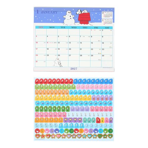 Sanrio Sheet Calendar 2027 Snoopy Desk Calendar 921564