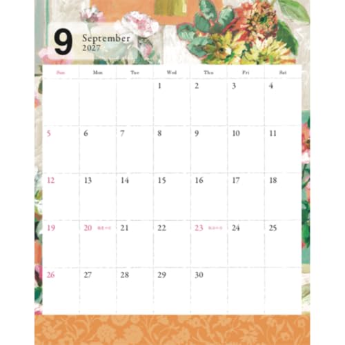 New Japan Calendar 2027 Desk Calendar Do Simple Brown NK559