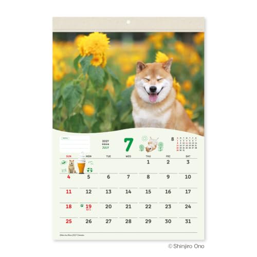 New Japan Calendar 2027 Wall Calendar  Shiba Inu Maru Small NK4010