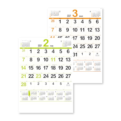 New Japan Calendar 2027 Wall Calendar Color Line Memo NK174
