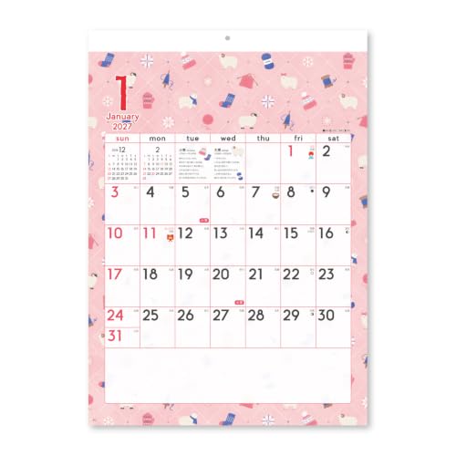 New Japan Calendar 2027 Wall Calendar Koyomi Seikatsu Seasonal Calendar NK60