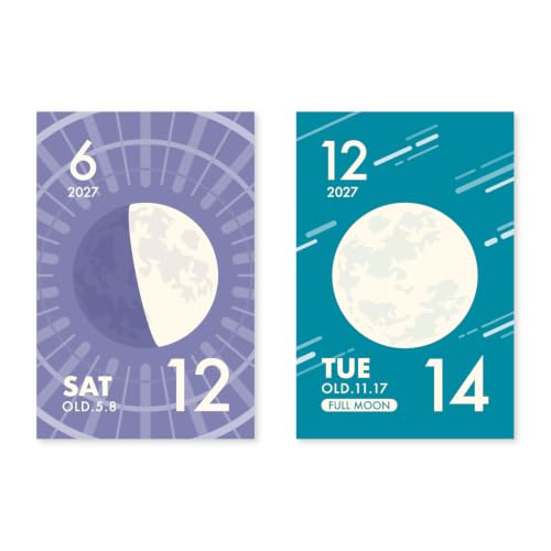 New Japan Calendar 2027 Page-A-Day Calendar moon Mini Mini Daily Calendar NK4480