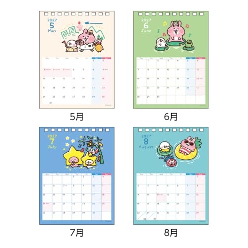 Sun-Star Stationery Kanahei 2027 Desk Calendar Pike & Usagi with Message Pages S8522197