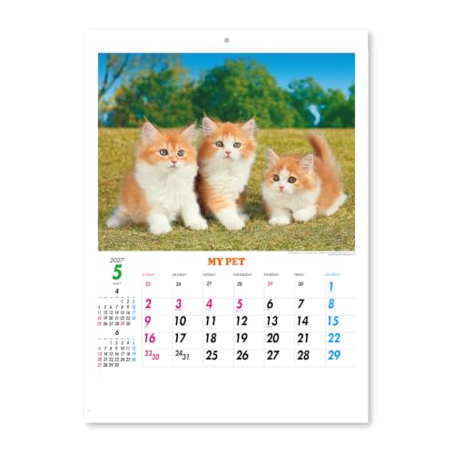 New Japan Calendar 2027 Wall Calendar My Pet NK109