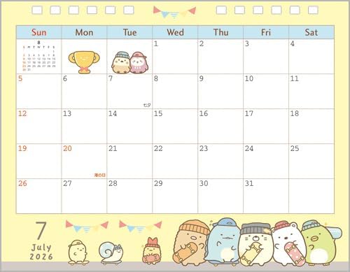 Sumikko Gurashi Desk Calendar 2026 CD40501