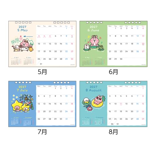 Sun-Star Stationery Kanahei 2027 Desk Calendar Pike & Usagi S8522065