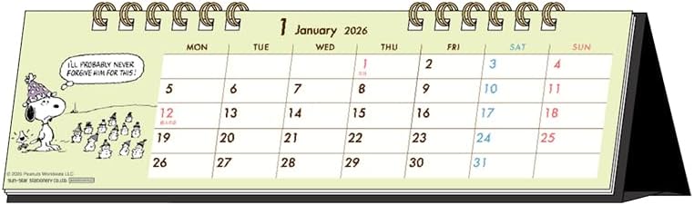 Sun-Star Stationery Snoopy 2026 Desk Calendar PEANUTS Snoopy S8521832