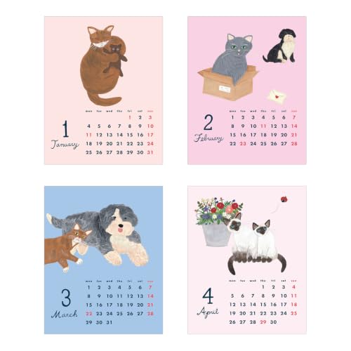 New Japan Calendar 2027 Desk Calendar Irodori Japanese Style Moji NK513