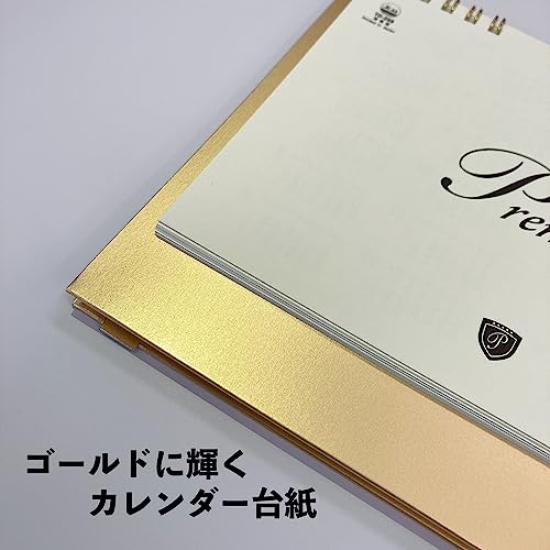 Todan 2027 Desk Calendar Premium Gold 15.6 x 18cm TD-299