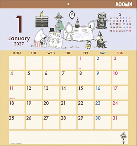 Sun-Star Stationery Moomin 2027 Desk Calendar Moomin 27CL-69