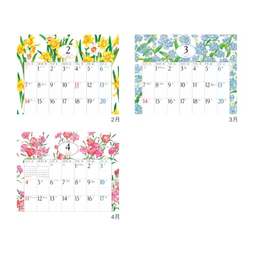 New Japan Calendar 2027 Wall Calendar Flower Paradise NK467