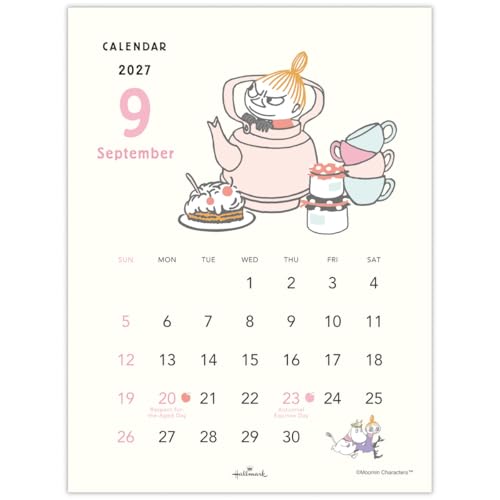 Hallmark Moomin Little My 2027 Desk Calendar Vertical Type 853464