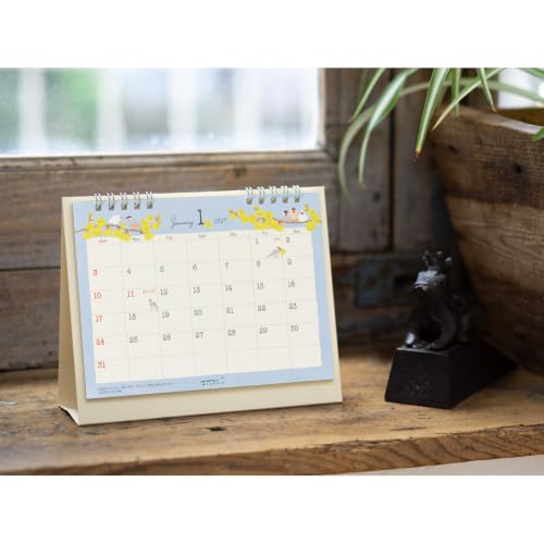 Midori 2027 Desk Calendar M Bird Pattern 31412006