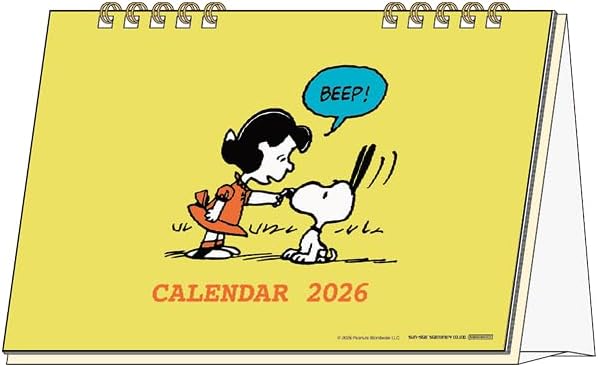 Sun-Star Stationery Snoopy 2026 Desk Calendar Vintage S8521557