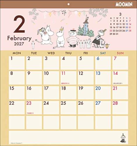 Sun-Star Stationery Moomin 2027 Desk Calendar Moomin 27CL-69