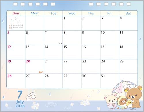 San-X Rilakkuma 2026 Desk Calendar CD40301