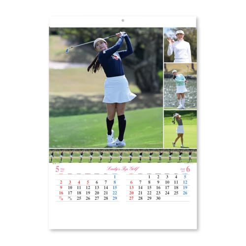 New Japan Calendar 2027 Wall Calendar Ladies Top Golf NK127 607x425mm