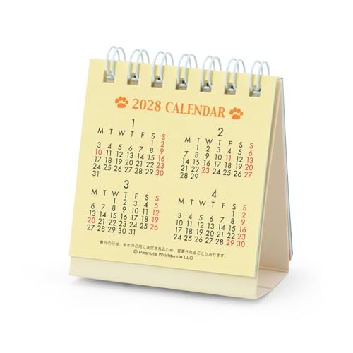 Sanrio Ring Mini Calendar 2027 Snoopy Desk Calendar 921203