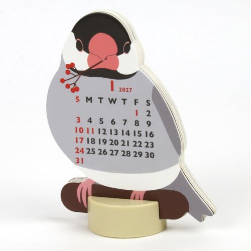 Greeting Life 2027 Desk Calendar Animal Die Cut Paddybird Mini C-1788-ET