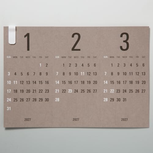 Replug 2027 Desk Calendar Triangler Cacao A27-526