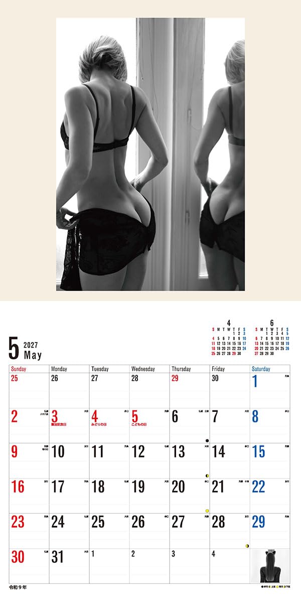 Try-X 2027 Wall Calendar Bottoms 27CL-1701 60x30cm