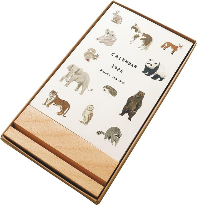 EL COMMUN MATOKA 2026 Desk Calendar Wooden Stand Yule CAL-140