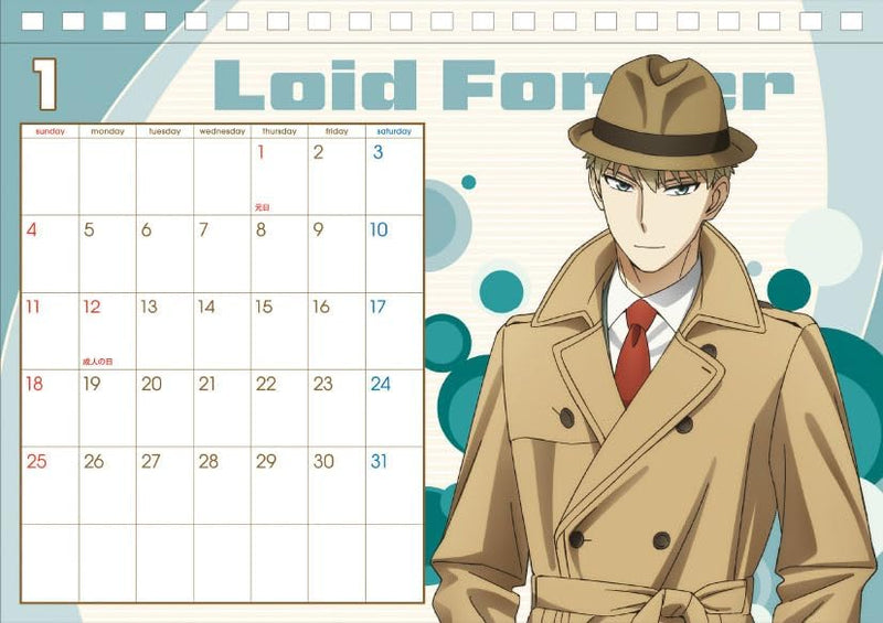 Ensky TV Anime 'SPY x FAMILY' 2026 Desk Calendar 15 x 21cm CL-011