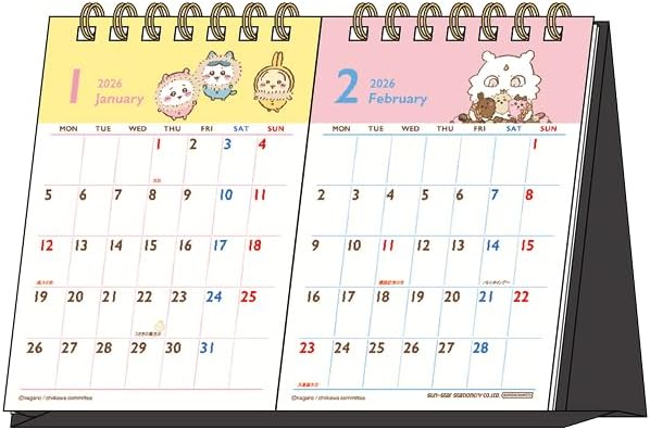 Sun-Star Stationery Chiikawa 2026 Desk Calendar Chiikawa S8521824