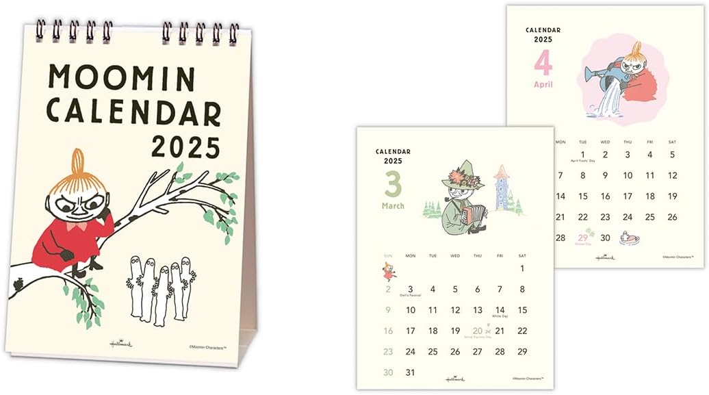 Hallmark Moomin Little My 2025 Desk Calendar Vertical Type 834-883