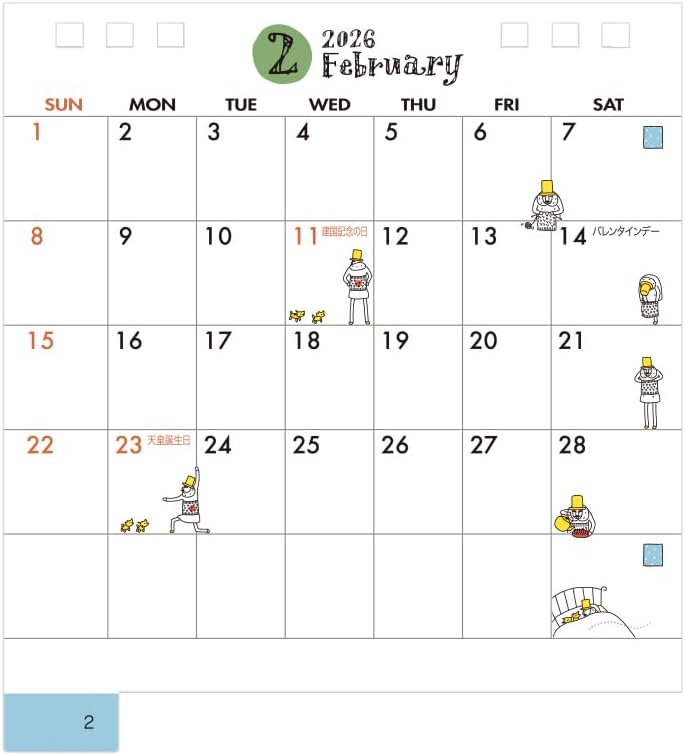 Midori 2026 Desk Calendar S Ojisan Pattern 31359006