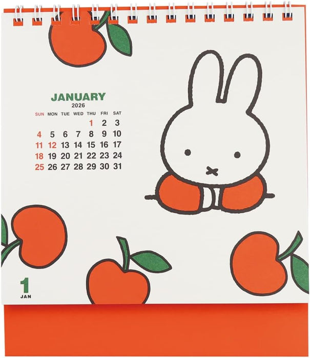 SQUARE Miffy 2026 Desk Calendar White 31BCA-2