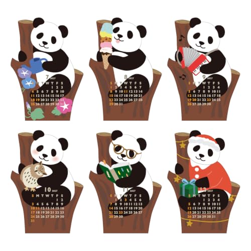 Greeting Life 2027 Desk Calendar Animal Die Cut Panda C-1796-ET