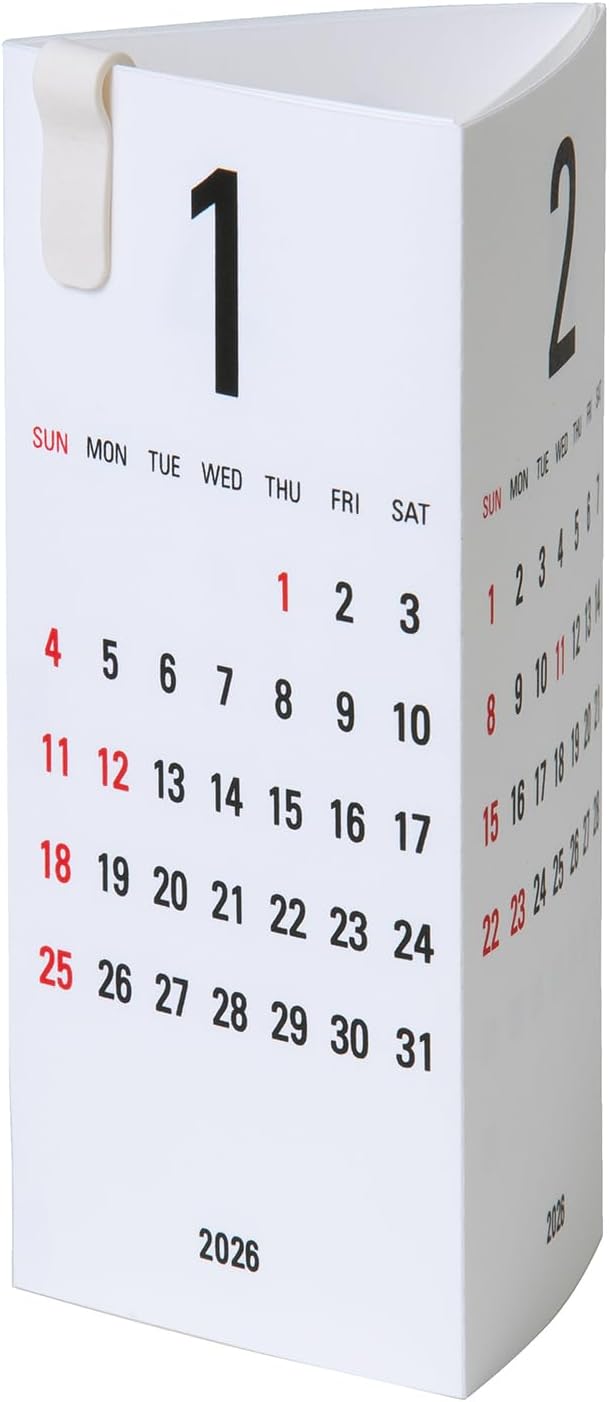 Replug 2026 Desk Calendar Triangler White A26-496