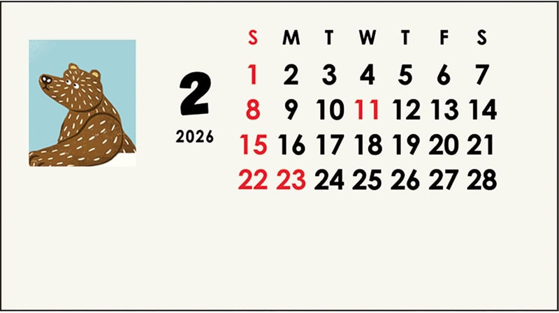 Greeting Life 2026 Desk Calendar Car Box OKATAOKA C-1738-OK