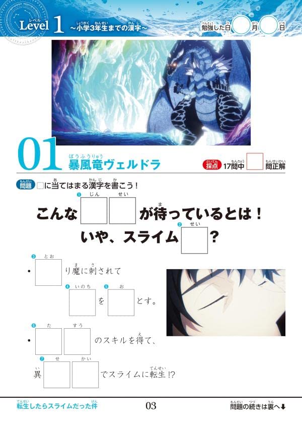 That Time I Got Reincarnated as a Slime (Tensei shitara Slime Datta Ken) Tensei Kanji Drill