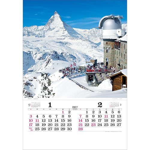 Todan 2027 Wall Calendar Switzerland Tohan DX Film 75 x 50.4cm TD-520